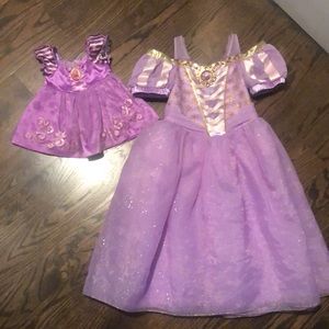 Disney Rapunzel dress set - One for child and one for Build-a-Bear